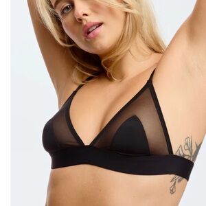 BNWT Blush Caché Sheer Black Bralette